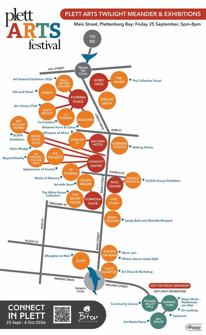 Plett Arts Twilight Meander map